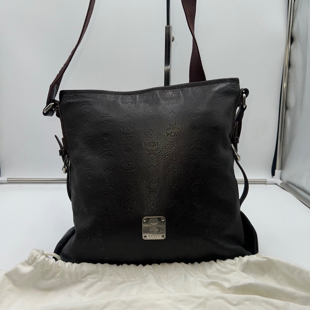 MCM Dark Leather Crossbody Bag